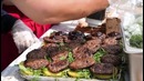 Нью-Йорк уличная еда в Америке! Бургеры из лапшы
