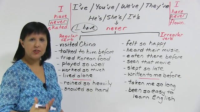 English grammar- using present perfect tense with ‘never