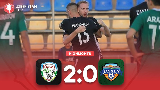 O’zbekiston kubogi 1/8 final. So‘g‘diyona-QMU Jayxun bahsida kiritilgan gollar va xavfli vaziyatlar