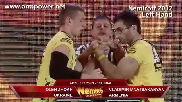 Nemiroff 2012 – Final Left hand Men 70kg