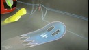PAC-MAN Stop Motion 3D Chalk Art