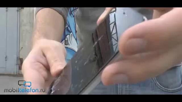Краш-тест Meizu MX2 вода, нож, гвозди, дроп-тест, машина