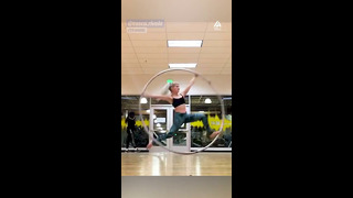Flawless & Effortless Spins On Cyr Wheels | Driven | People Are Awesome #shorts