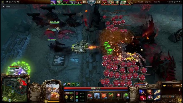 200 min game with 6.85 Techies