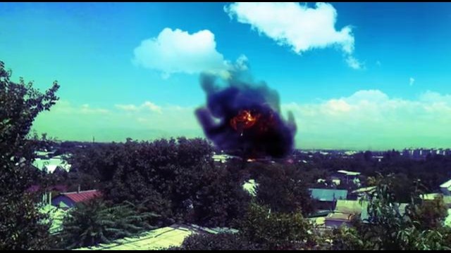 After effects – bomb in city footage