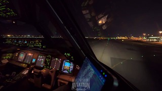 Красивый взлёт из Сингапура Боинга 777 из кабины пилотов