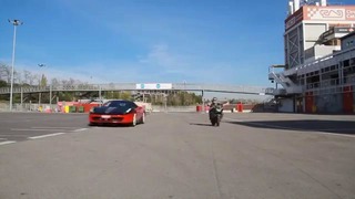 Ferrari vs kawasaki drift motorcycle