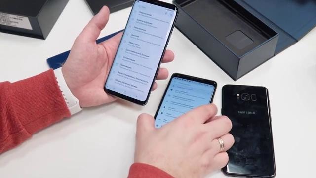 Распаковка Samsung Galaxy S9+ для России рядом с S8+, Note 8 и Pixel 2 XL