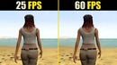 25 FPS vs. 60 FPS Gaming