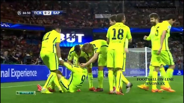 ПСЖ 1:3 Барселона | Лига Чемпионов 2014/15 | 1/4 финала | Первый матч