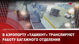В аэропорту «Ташкент» транслируют работу багажного отделения