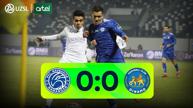 Superliga 1-tur. Navbahor – Dinamo uchrashuvida yuzaga kelgan xavfli vaziyatlar (Highlights)