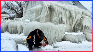 Incredible scenes of chaos in the snowy USA 🥶 Ice Age is coming
