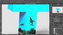 3d sea layer with blending modes and adjustment photoshop cc tutorial 2015.5