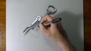 Drawing Time Lapse: a wing corkscrew