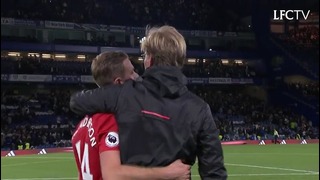 Chelsea v Liverpool. Klopp hugs