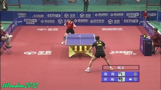 Xu Xin vs Zhou Yu China Super League 2018 2019