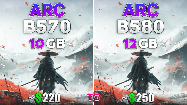 Intel ARC B570 10GB vs ARC B580 12GB – Test in 10 Games
