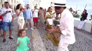 All of Me – John Legend (with HAPPY CHILD) STREET SAX PERFORMANCE in Santorini