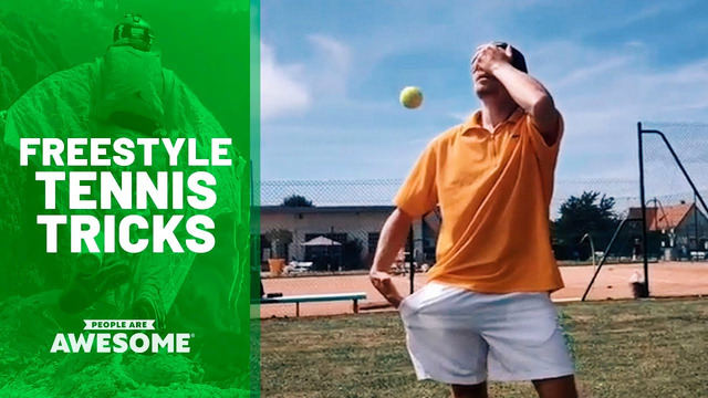 Coolest Freestyle Tennis Tricks | People Are Awesome