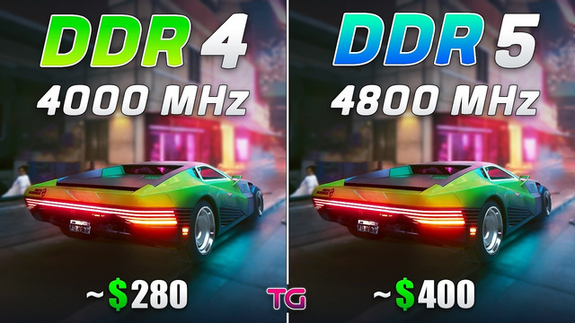DDR4 4000MHz vs DDR5 4800MHz – Test in 10 Games