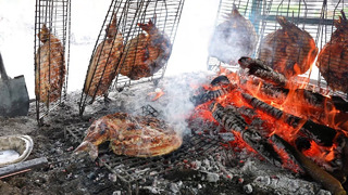 Iraqi Style Grilled Fish (Masgoof) Around Wood Fire | Erbil Street Foods