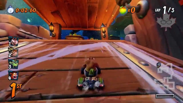 Crash Team Racing: Геймплей на трассе Clockwork Wumpa