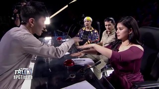 Фокусник шокирует судей на шоу талантов в Филиппинах