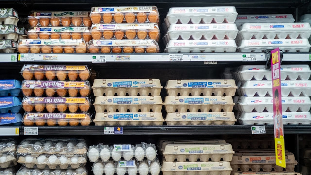 Оптовые цены на яйца в США уже снижаются, но потребители пока этого не заметили
