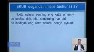 6-sinf. Matematika. Tub ko’paytuvchilarga ajratish. EKUB va EKUK