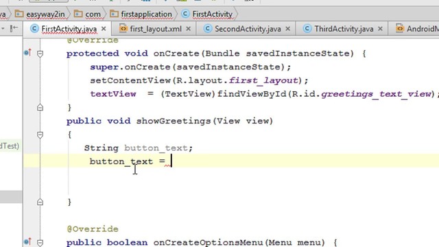 Android Studio Tutorial – 02 – Working with multiple activities