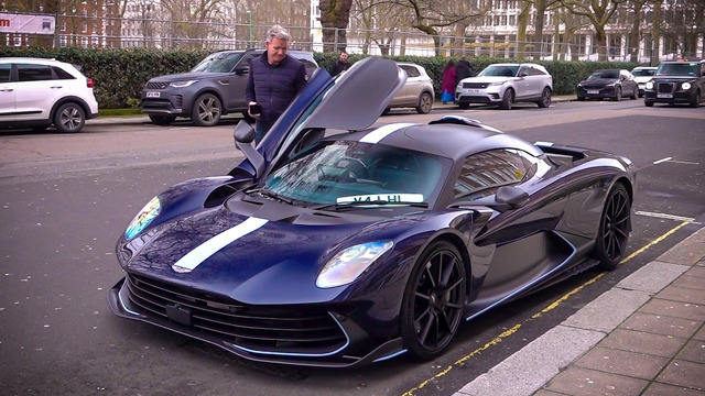 Gordon Ramsay driving his new $1Million Aston Martin Valhalla in London