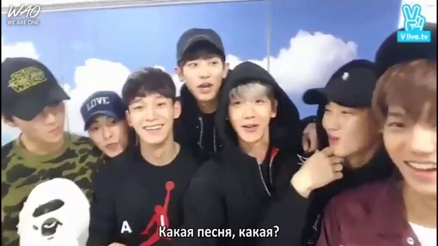 V App – Первый эфир EXO 151127 (рус. саб)