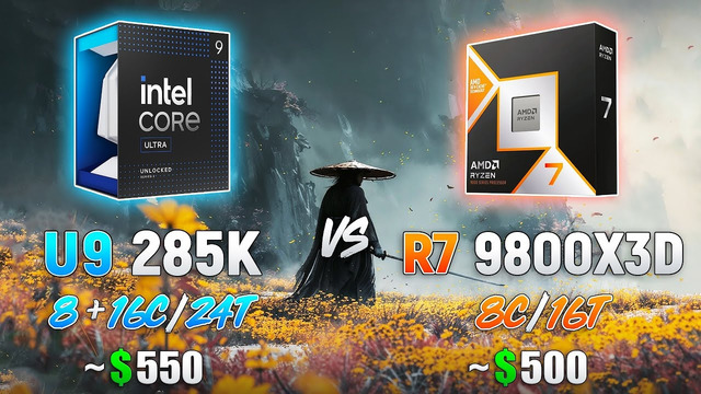 Ultra 9 285K vs Ryzen 7 9800X3D – New Comparison in 11 Games | RTX 5090