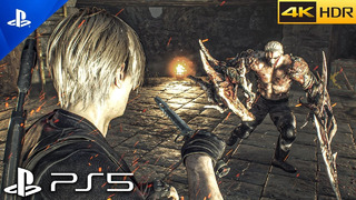 (PS5) KRAUSER VS LEON EPIC BOSS FIGHT | ULTRA Graphics Gameplay [4K 60FPS HDR]Resident Evil 4 Remake