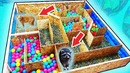 Кот и енот в лабиринте полном орбизов. ты такого ещё не видел