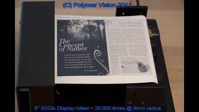 Гибкий дисплей от Polymer Vision