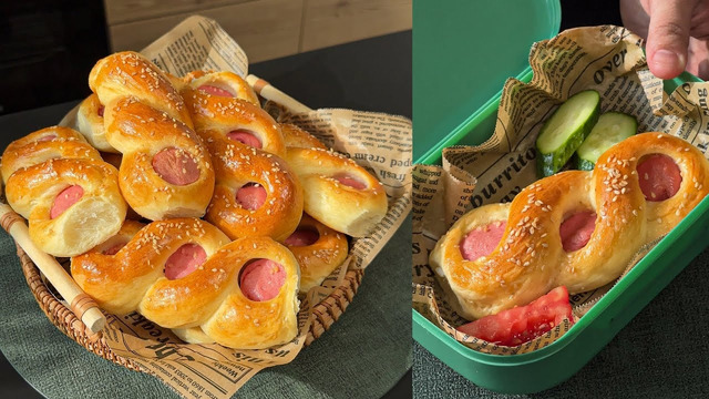 Maktabga Lanch-Box SOSISKALI BULOCHKA / Ланч-Бокс в Школу Сосиски в тесте