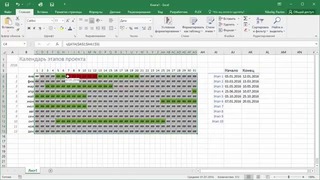 Календарь этапов проекта в Excel(Николай Павлов)