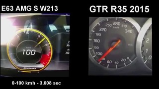 Mercedes E63 AMG S 4matic W213 vs Nissan GT-R who is faster 0-250 kmh acceleracion