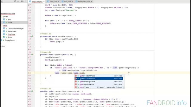 Урок 8. Flappy Bird- добавляем движущиеся трубы – Делаем android игры