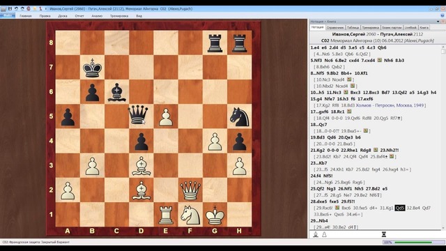 Шахматы. Анализ собственных партий. С. Иванов (КМС) – А. Пугач (КМС)