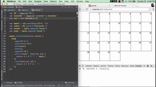 Egghead D3 Lesson: 15 – Build a calendar from scratch in 7 minutes with D3