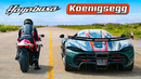Koenigsegg Jesko против тюнингованного Hayabusa: DRAG RACE