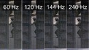 Slow Motion. 60Hz vs 120Hz vs 144Hz vs 240Hz