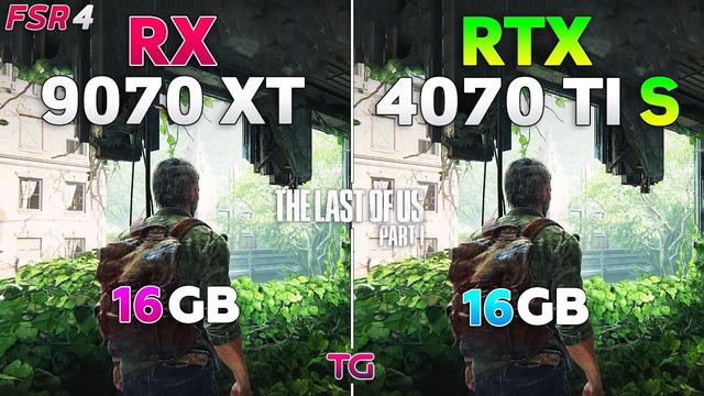 The Last of Us Part I RX 9070 XT + FSR4 – Сomparison with RTX 4070 Ti SUPER