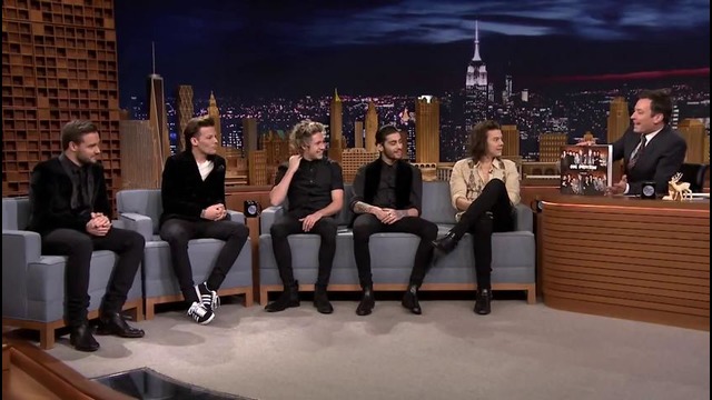 One Direction and Jimmy Fallon Have a Floor Interview