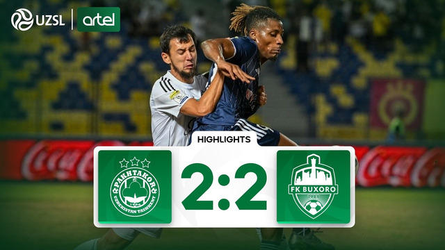 Superliga 16-tur. Paxtakor – Buxoro bahsida kiritilgan gol va xavfli vaziyatlar (Highlights)