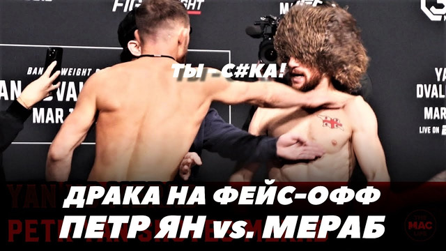 Петр Ян – Мераб Двалишвили / Драка на битве взглядов / Ты – с#ка! | FightSpaceММА