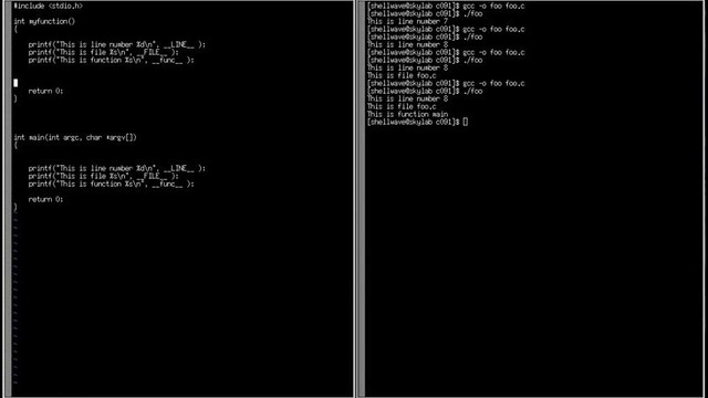 C Programming in Linux Tutorial #091 – C macros, FILE, func, LINE